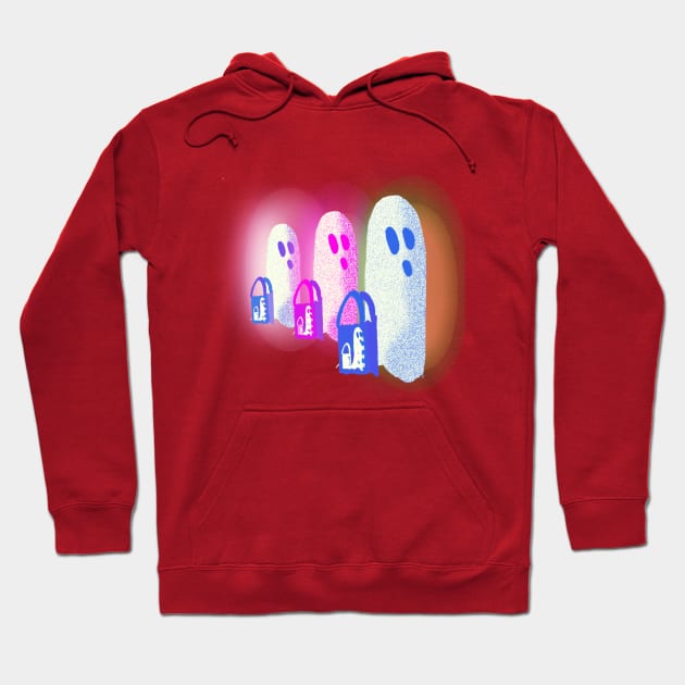 The Ghostly Trio Hoodie by CATiltedArt